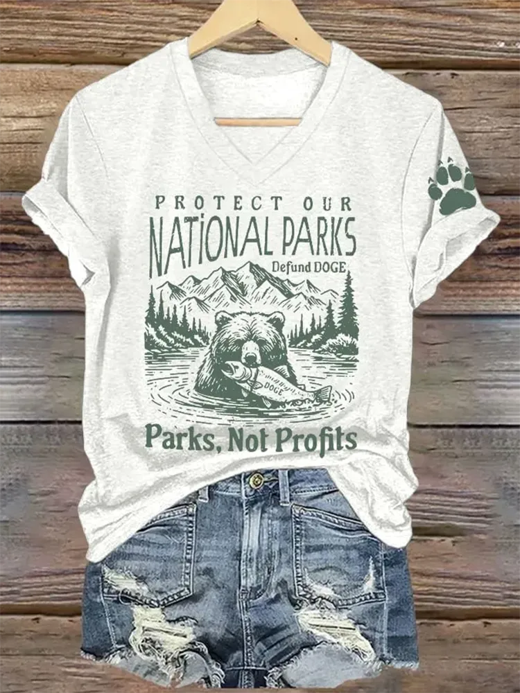 Women'S Protect Our National Parks Printed T-Shirt