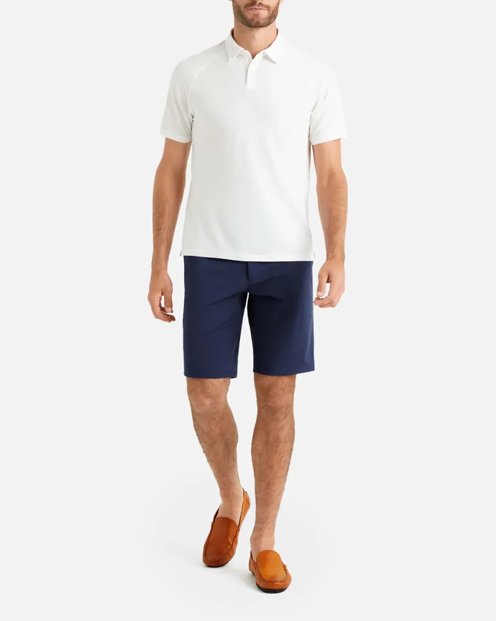 Earth Brown Elastic - Waist Men's Shorts