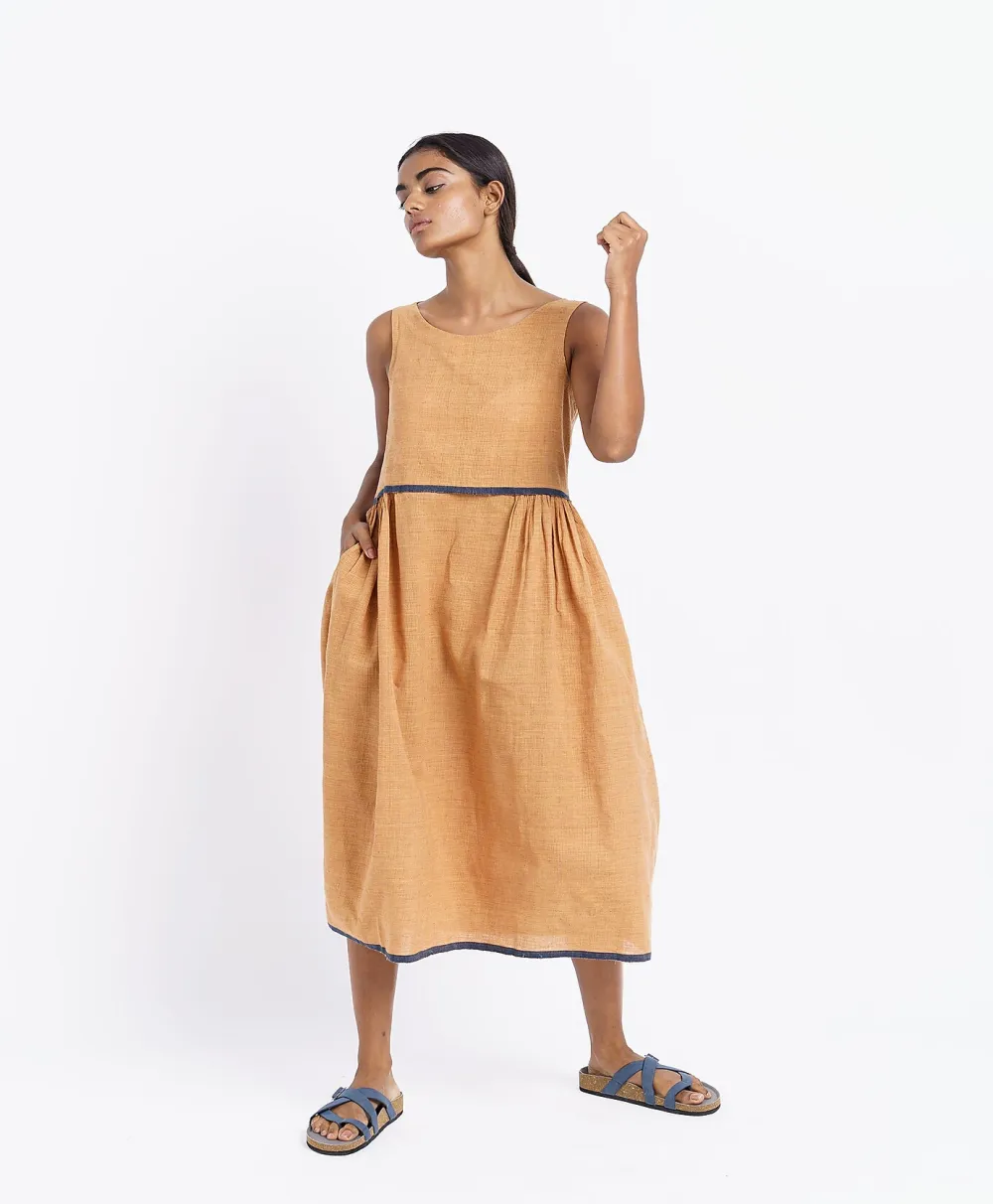 World of Crow Madras Check Midi Dress