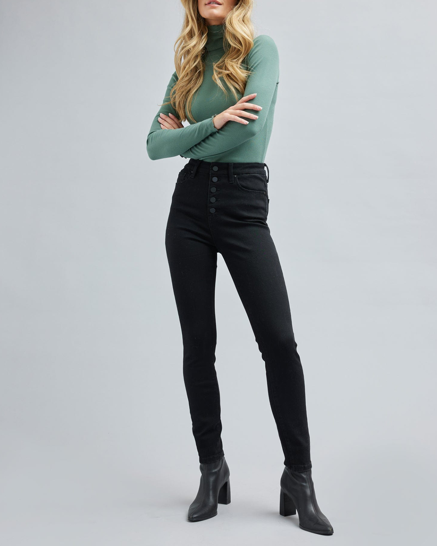 Black High Rise Skinny Jean