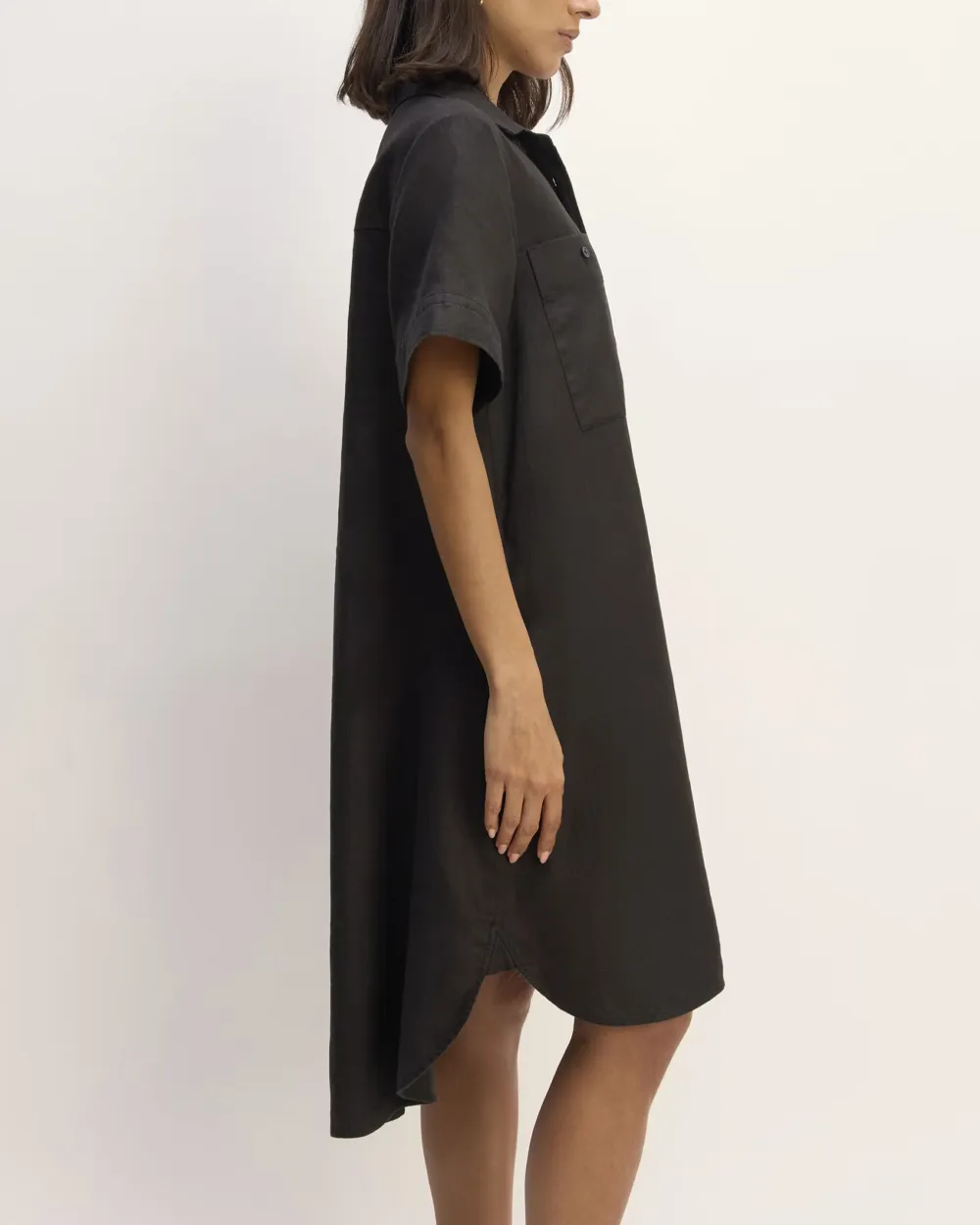 Short Sleeve Dress in Linen