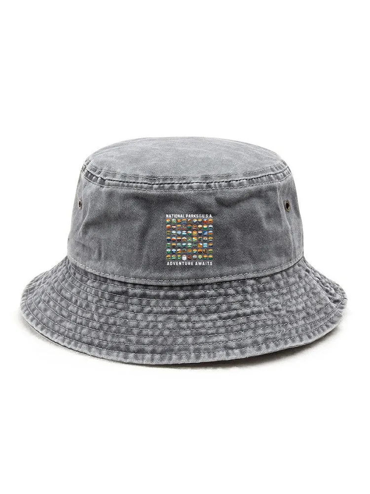 National Parks Of Our USA Adventure Awaits Printed Bucket Hat