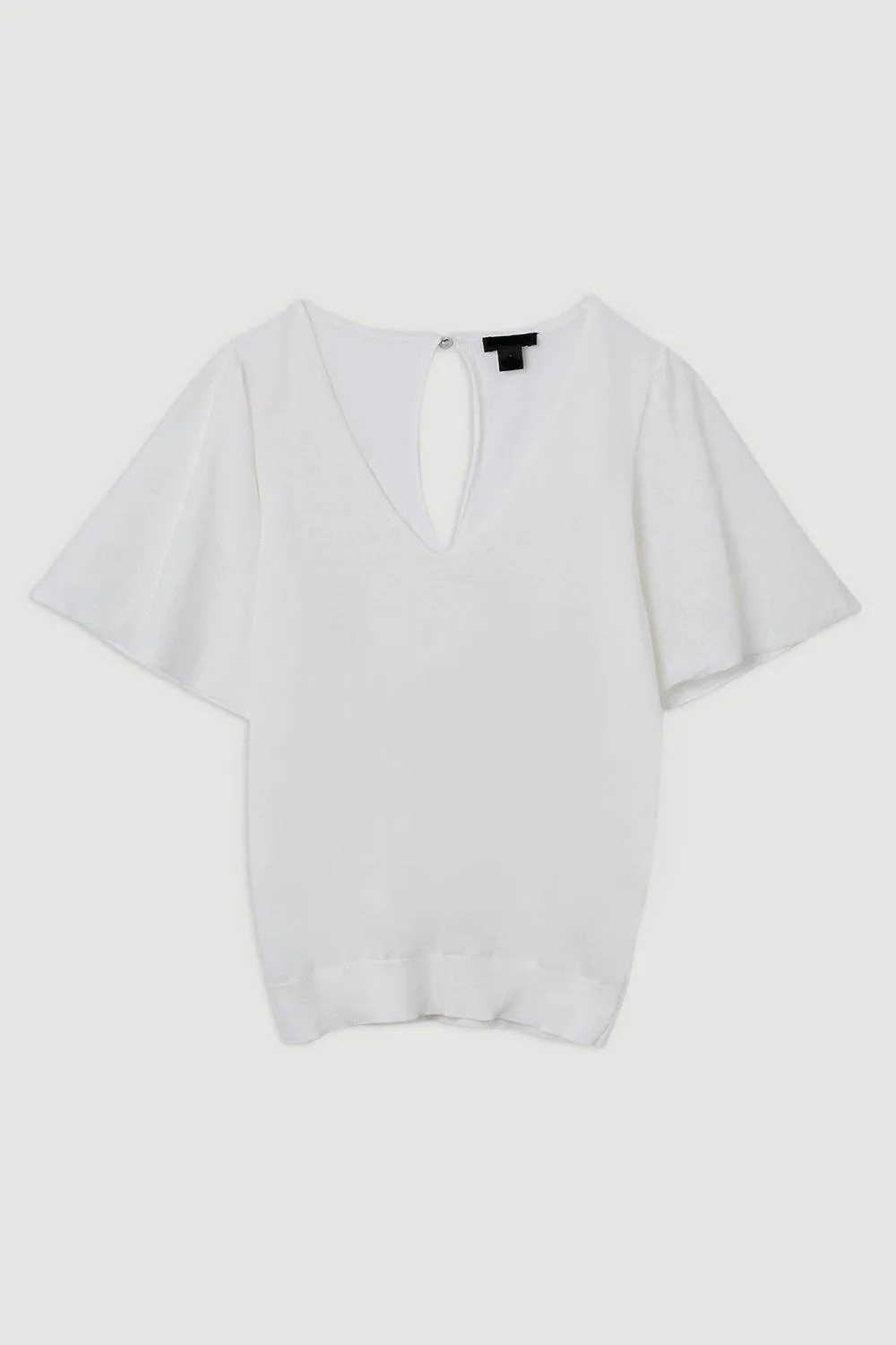 Lightweight Viscose Blend Summer Knit Angel Sleeve Top