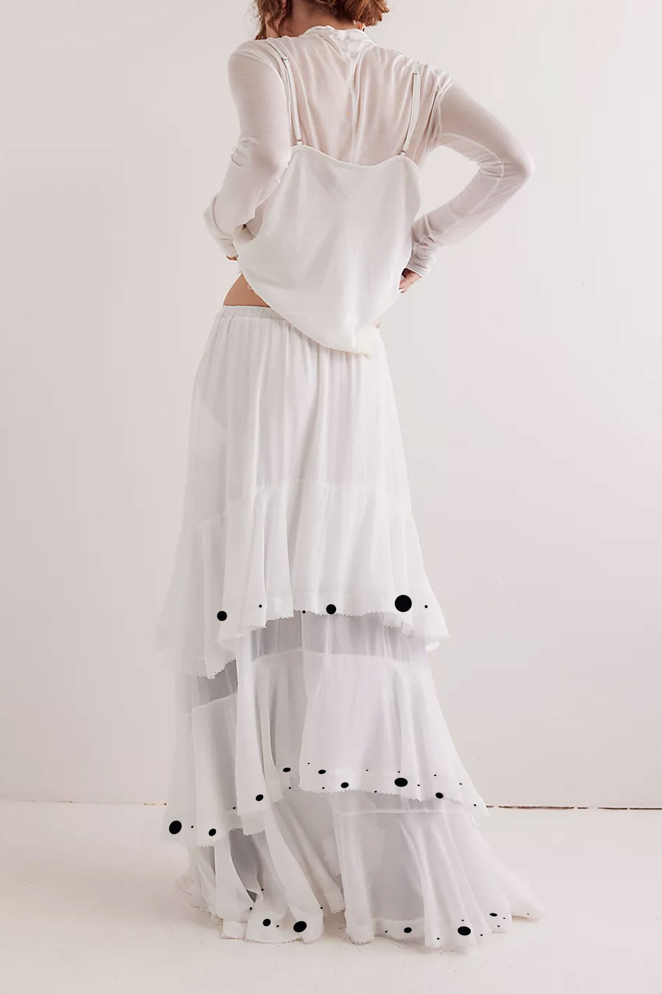 Ruffled Tiered Maxi Skirt