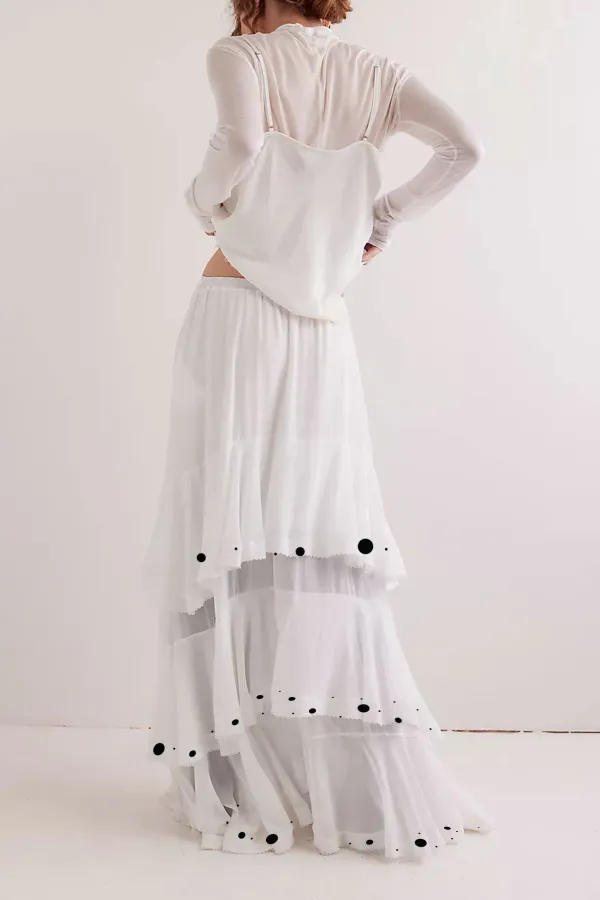 Ruffled Tiered Maxi Skirt