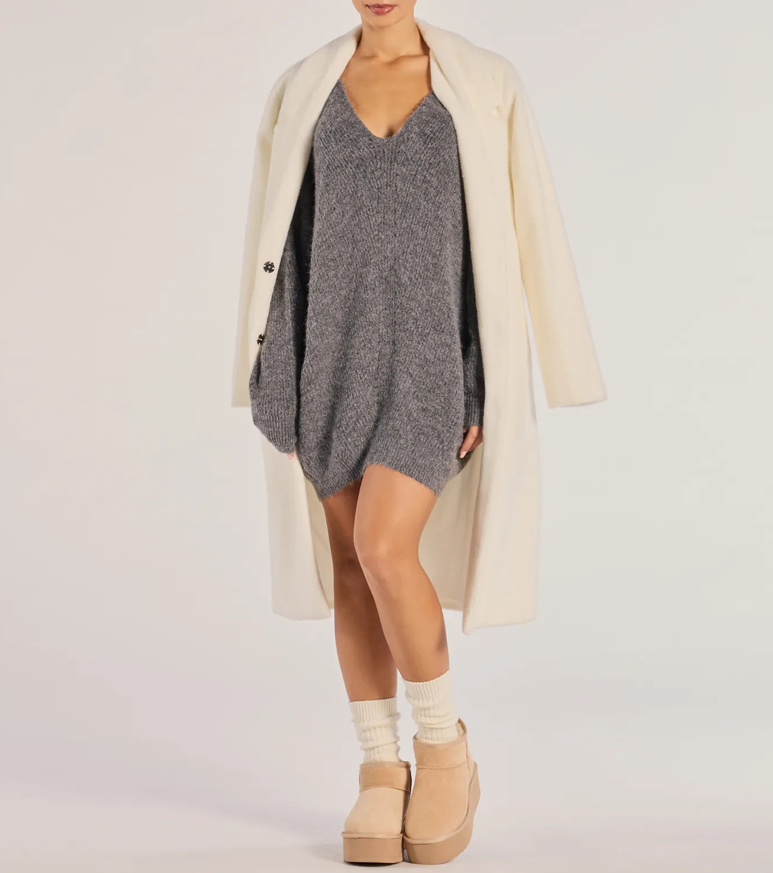 Effortless And Cozy Knit Long Sleeve Oversized Sweater