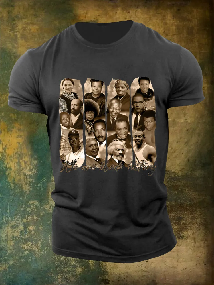 Men'S We Are Black History Round-Neck T-Shirt