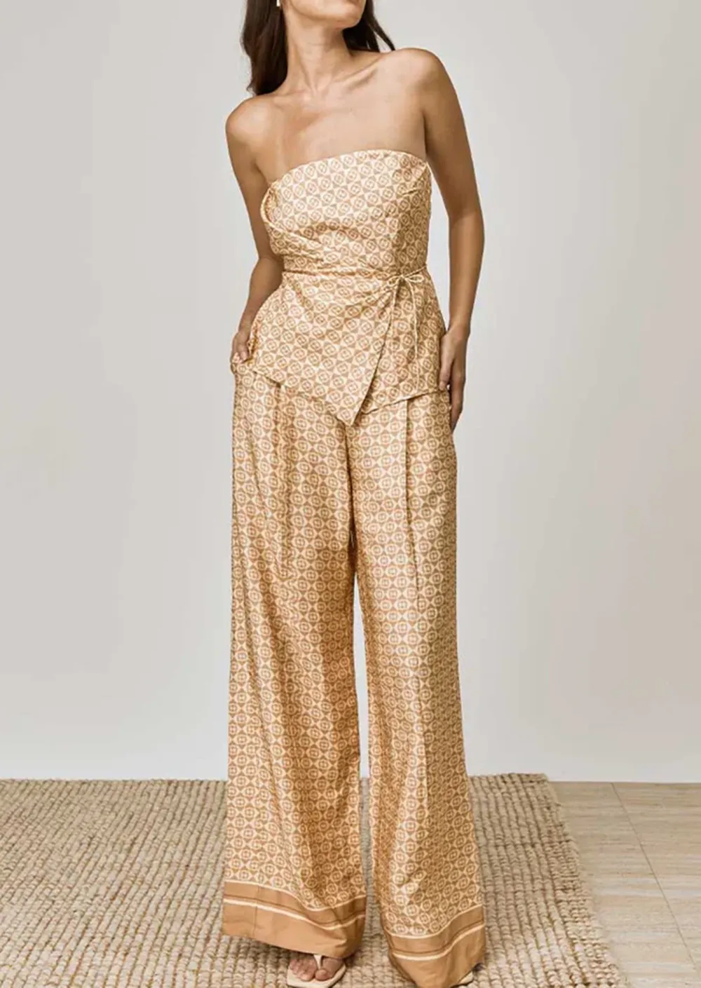 Pleated Wide Leg Pants