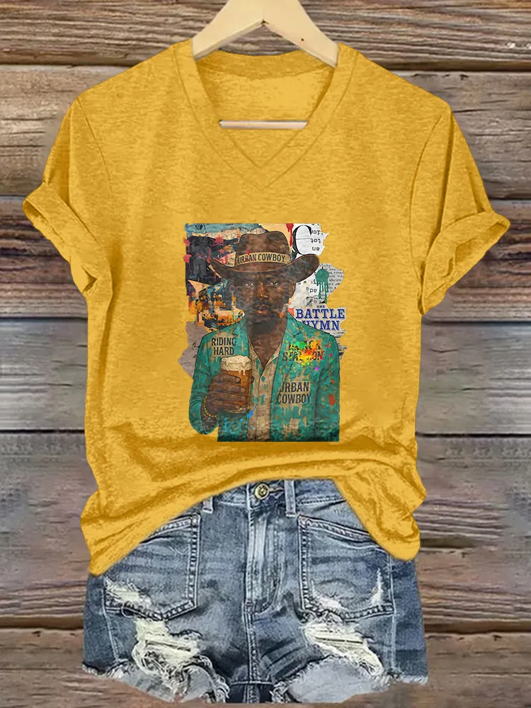 Women'S Battle Hymn V-Neck Short-Sleeved T-Shirt