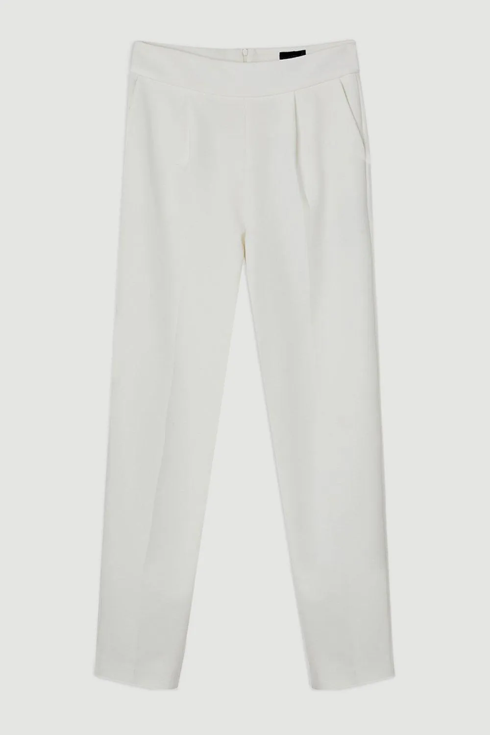 Compact Stretch High Waist Tailored Trousers