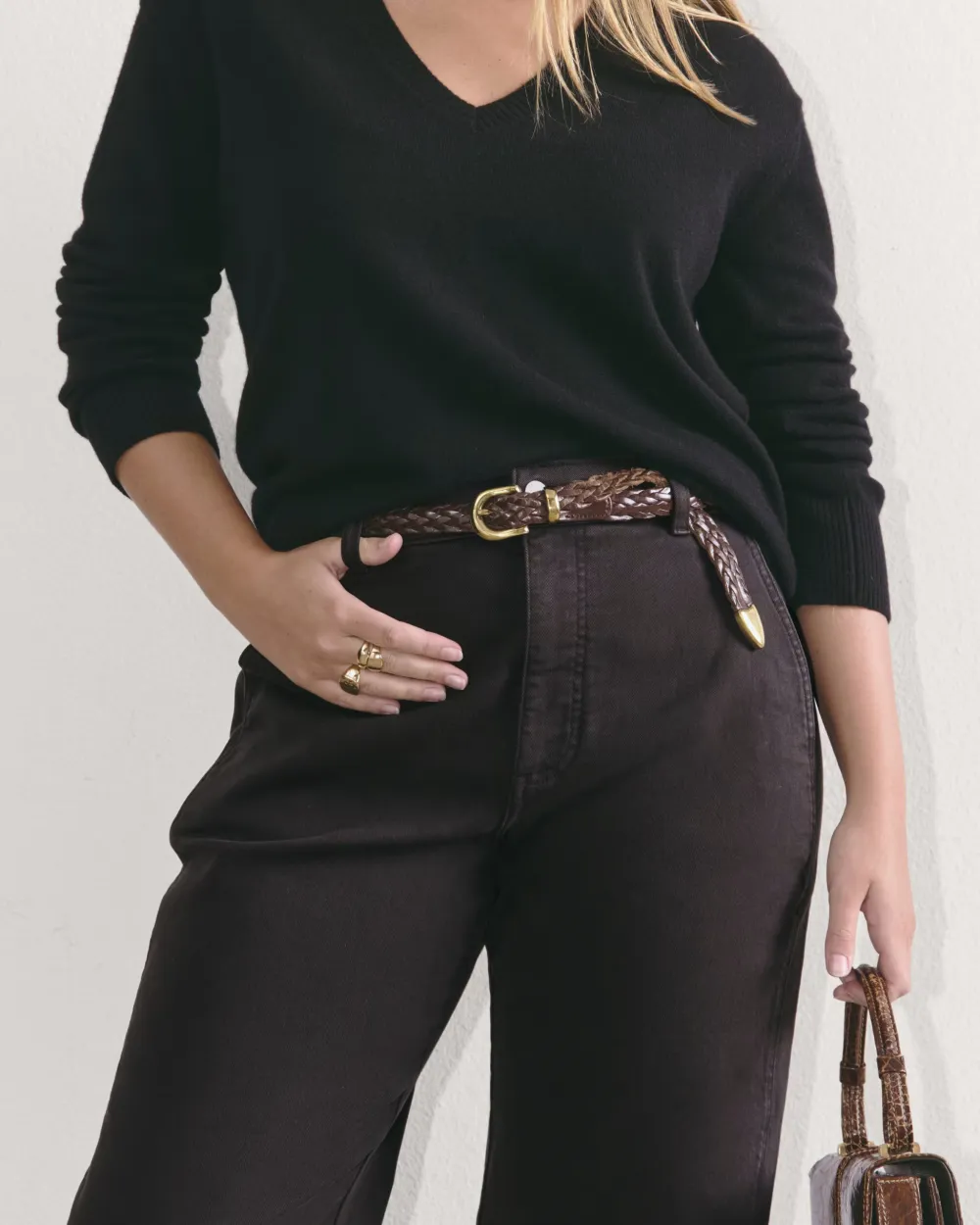 Solid Color Wide-Leg Pant