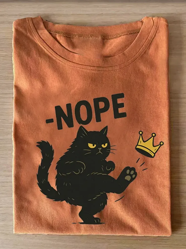 No Kings In America Black Cat T-Shirt