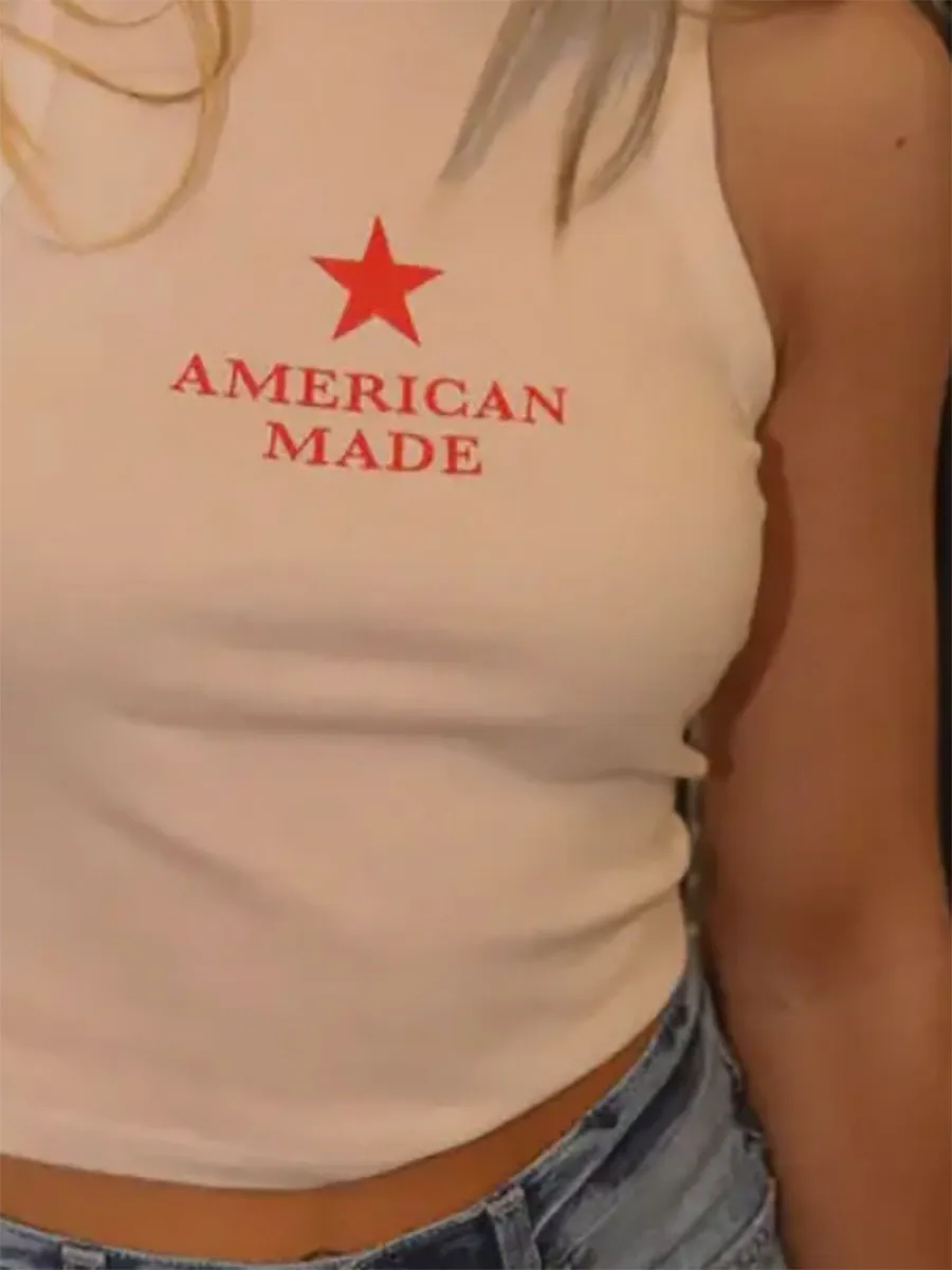 White Casual Tank Top