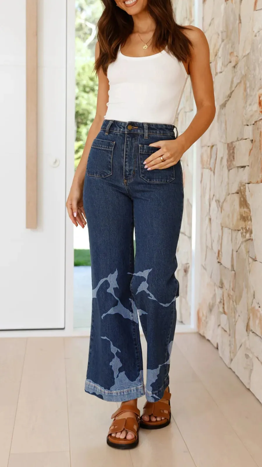 Mid-Rise Loose-Fitting Jeans