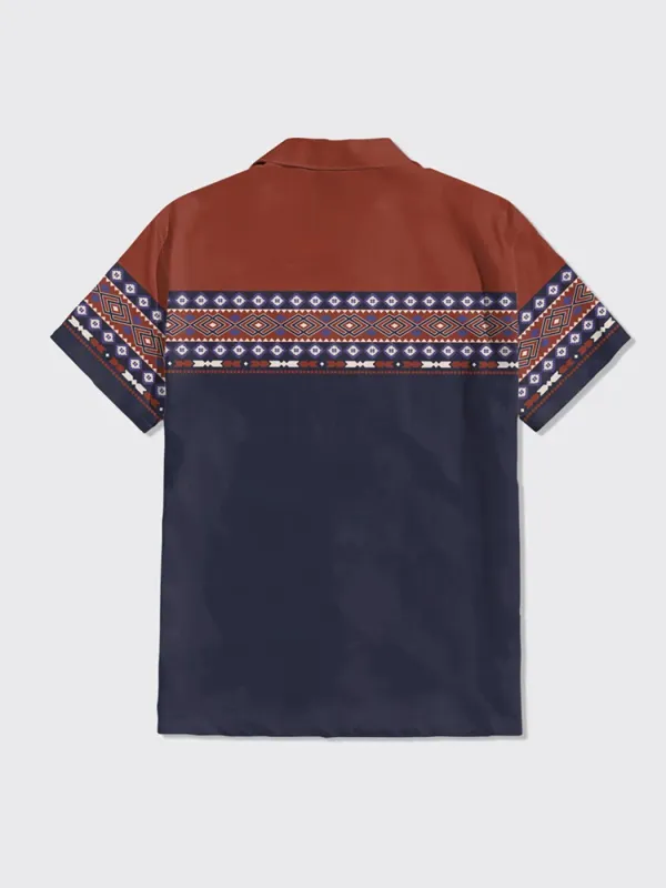 Aztec Pattern Design Button Up Shirt