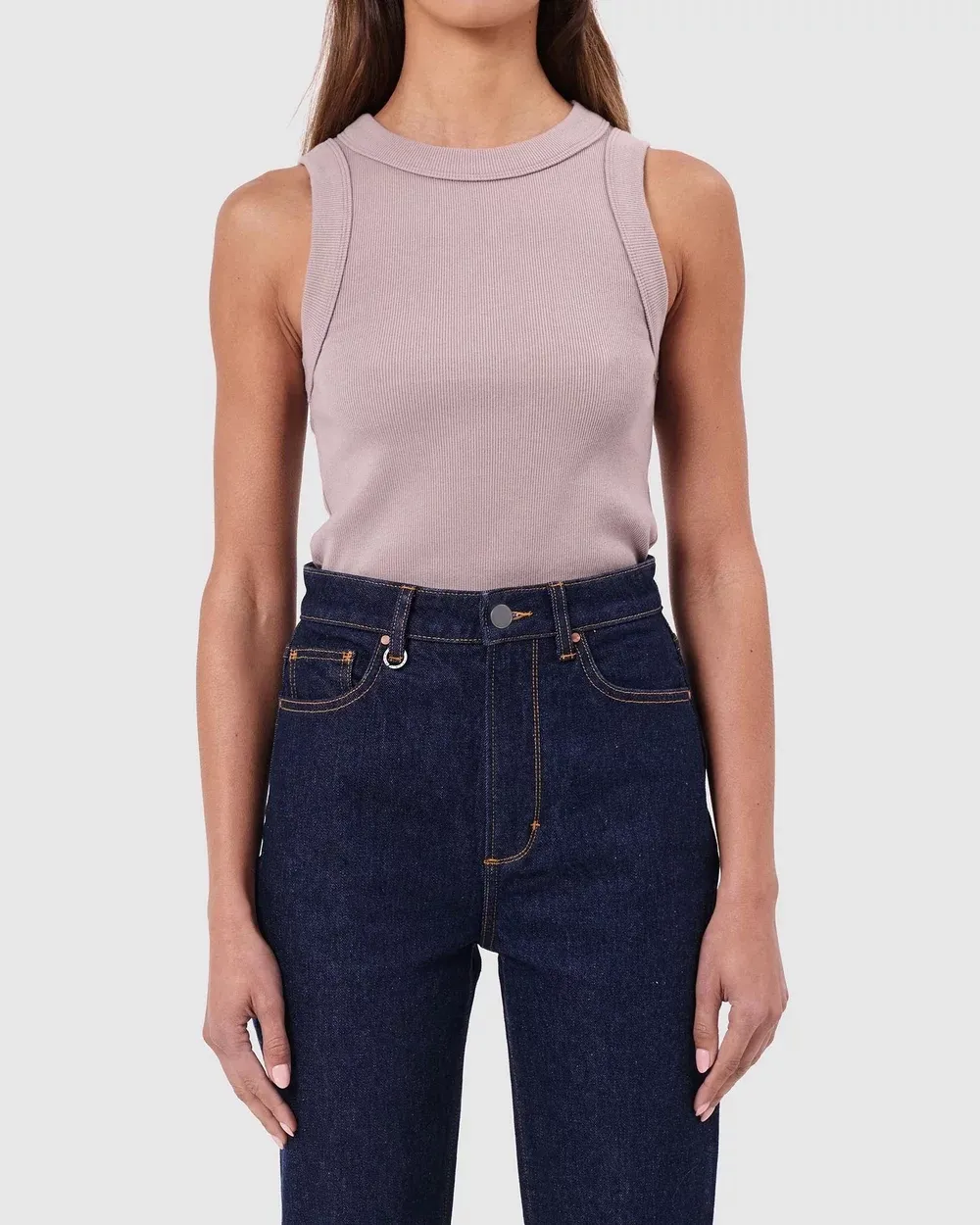 Crew Neck Sleeveless Tank Top