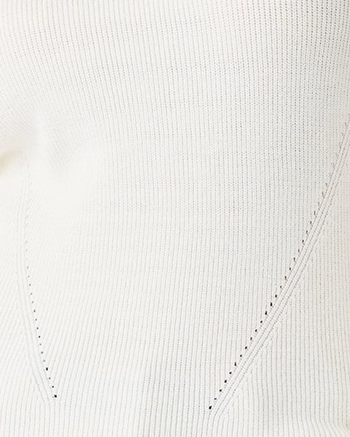White Cut Out Knit Sweater