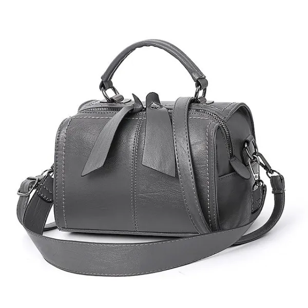 Women's Handbag Crossbody Bag Shoulder Bag PU Leather Office Daily Large Capacity Solid Color Black Yellow Wine