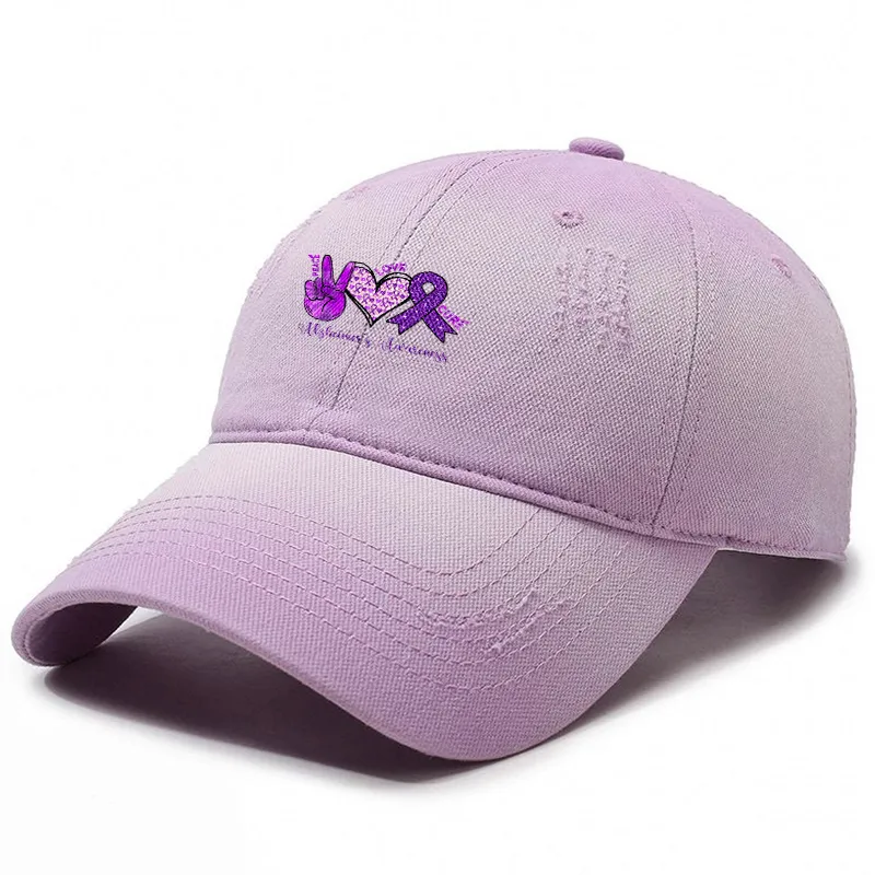 Peace Love Cure Alzheimer'S Awareness Baseball Cap