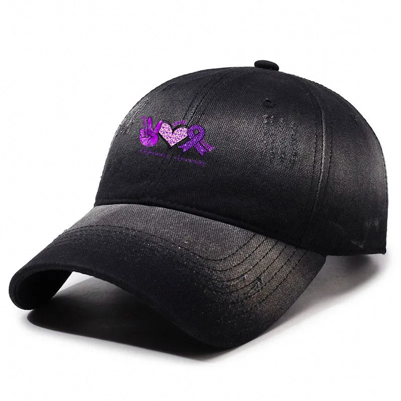 Peace Love Cure Alzheimer'S Awareness Baseball Cap