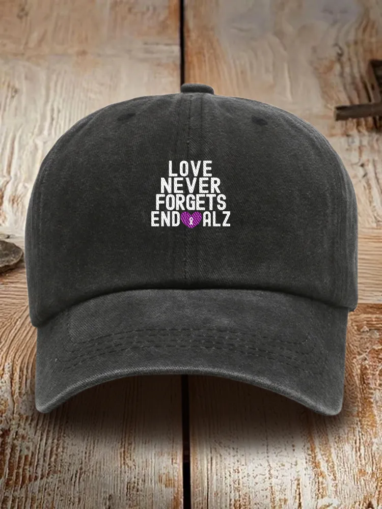 Love Never Forgets End Alz Baseball Cap