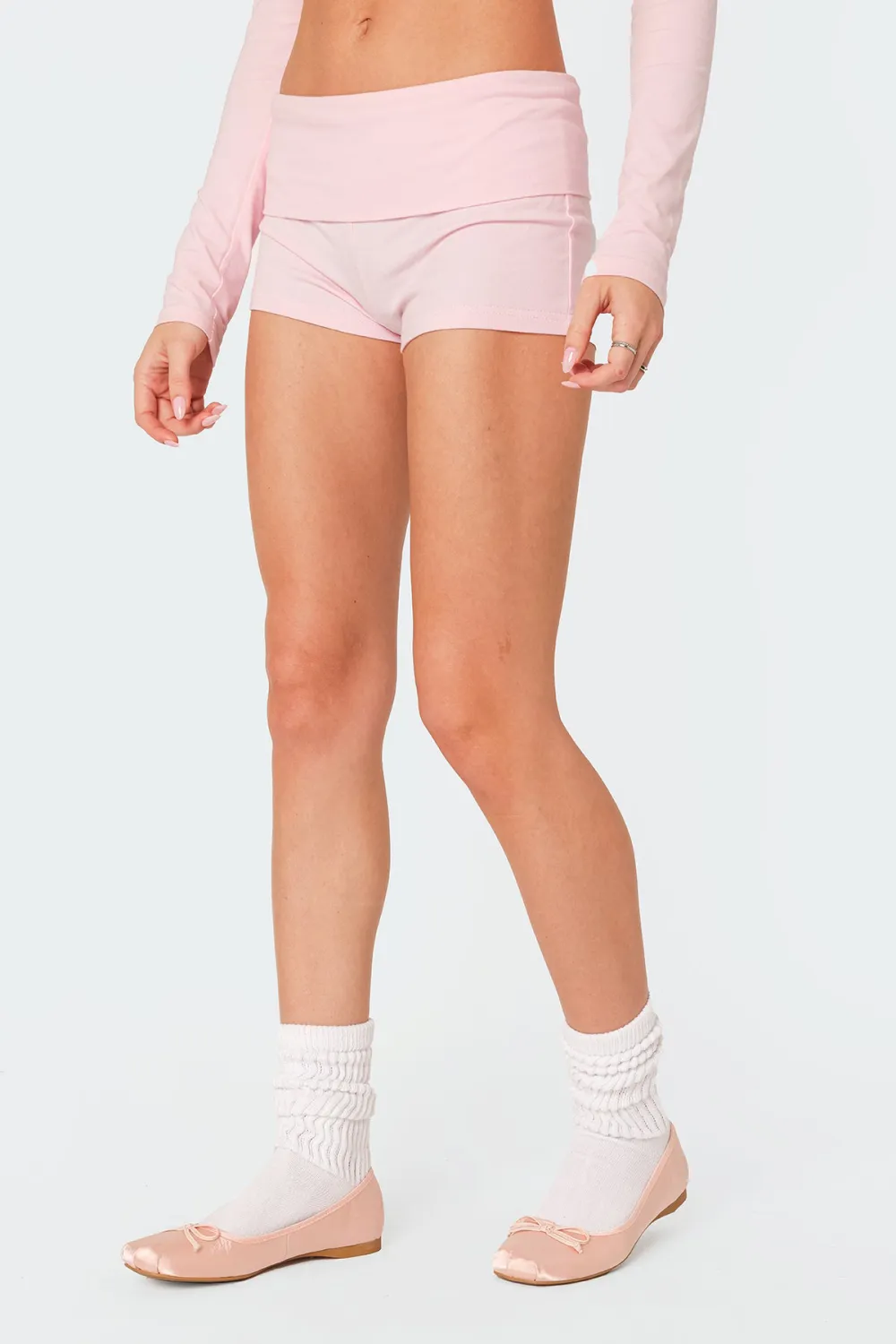 Fold Over Casual Shorts