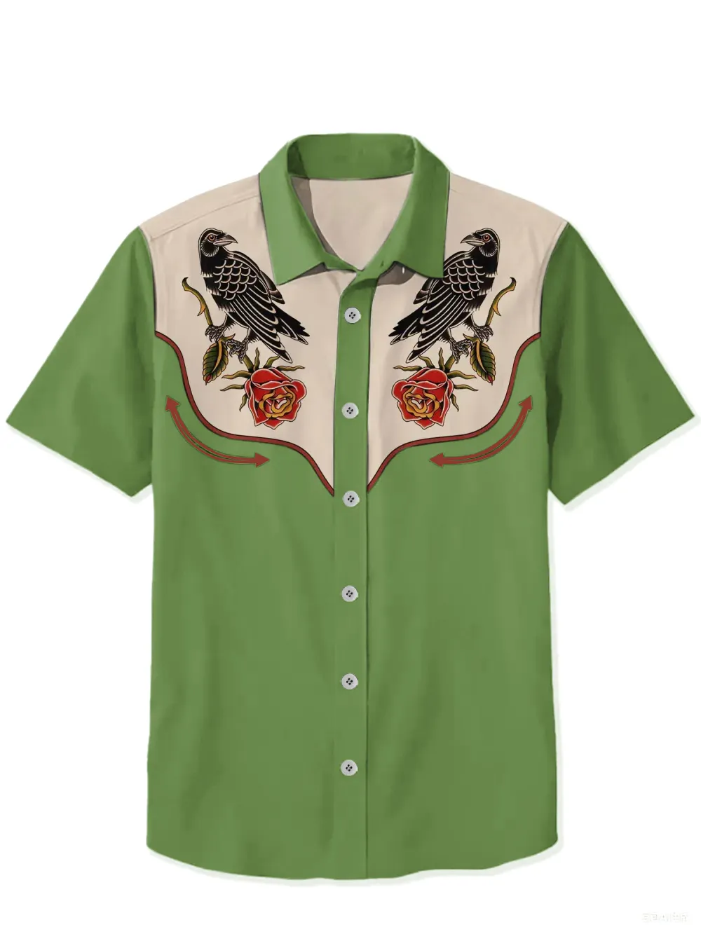 Crow And Flower Shirt