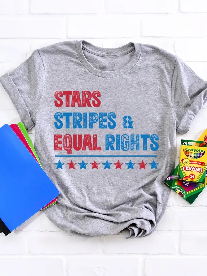 Stars Stripes And Equal Rights Teacher T-Shirt
