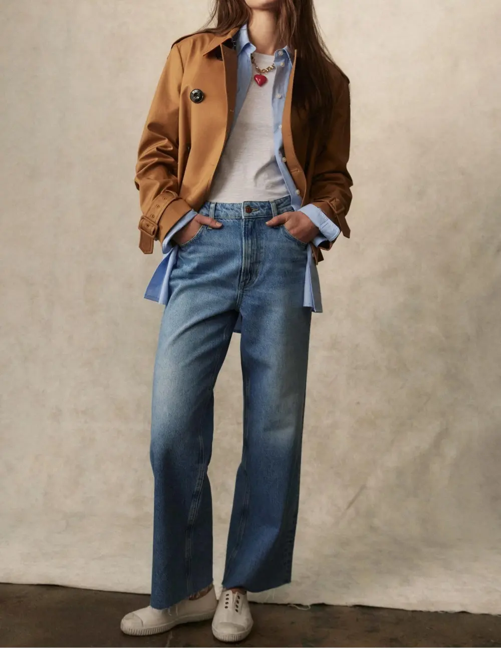 Medium Blue Wide - Leg Jeans