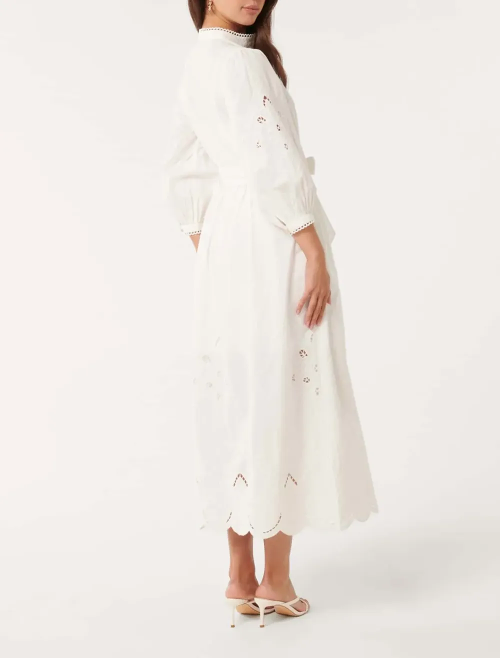 Broderie Midi Dress