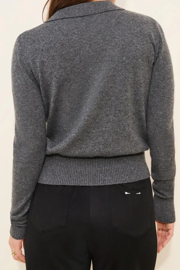 Women's Cashmere Button Polo Sweaters
