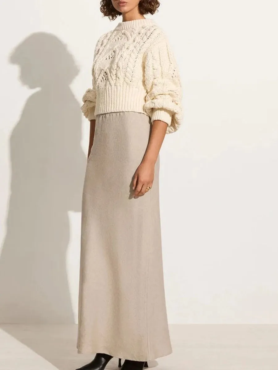 Openwork Long Sleeve Knit Jumper