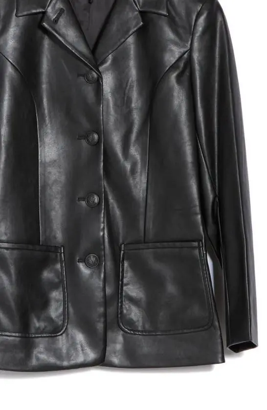 Drea Faux Leather Blazer
