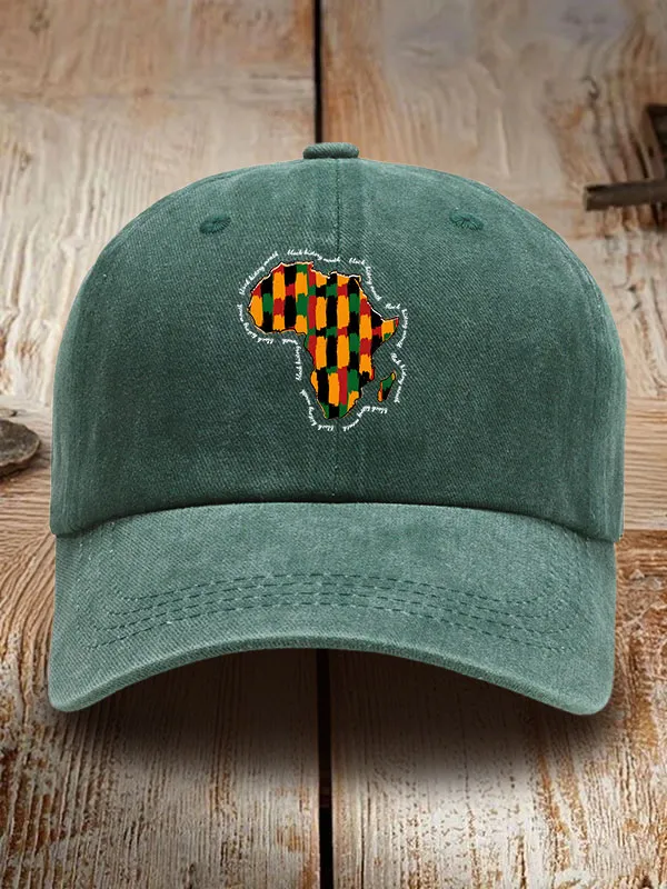 Juneteenth Graphic Washed Baseball Cap
