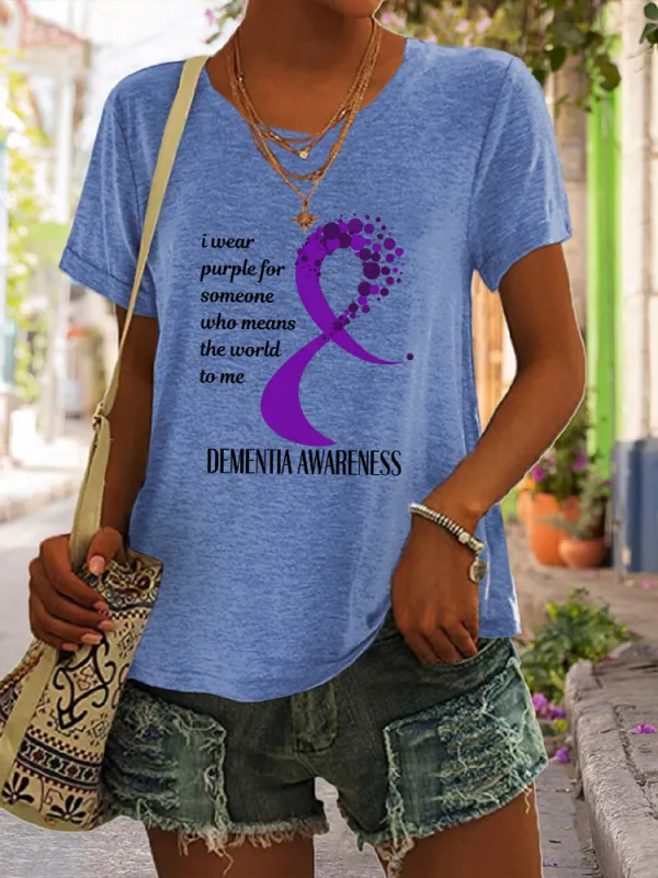 Women'S Dementia Awareness Short-Sleeved T-Shirt