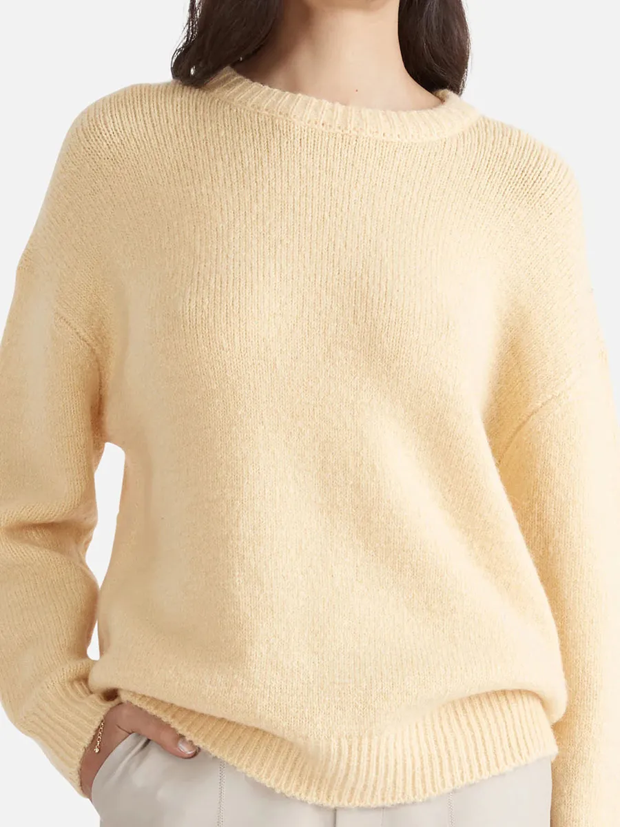 Soft Mohair Blend Knit Sweater