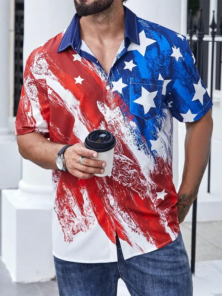 Men's Independence Day Printed Shirt