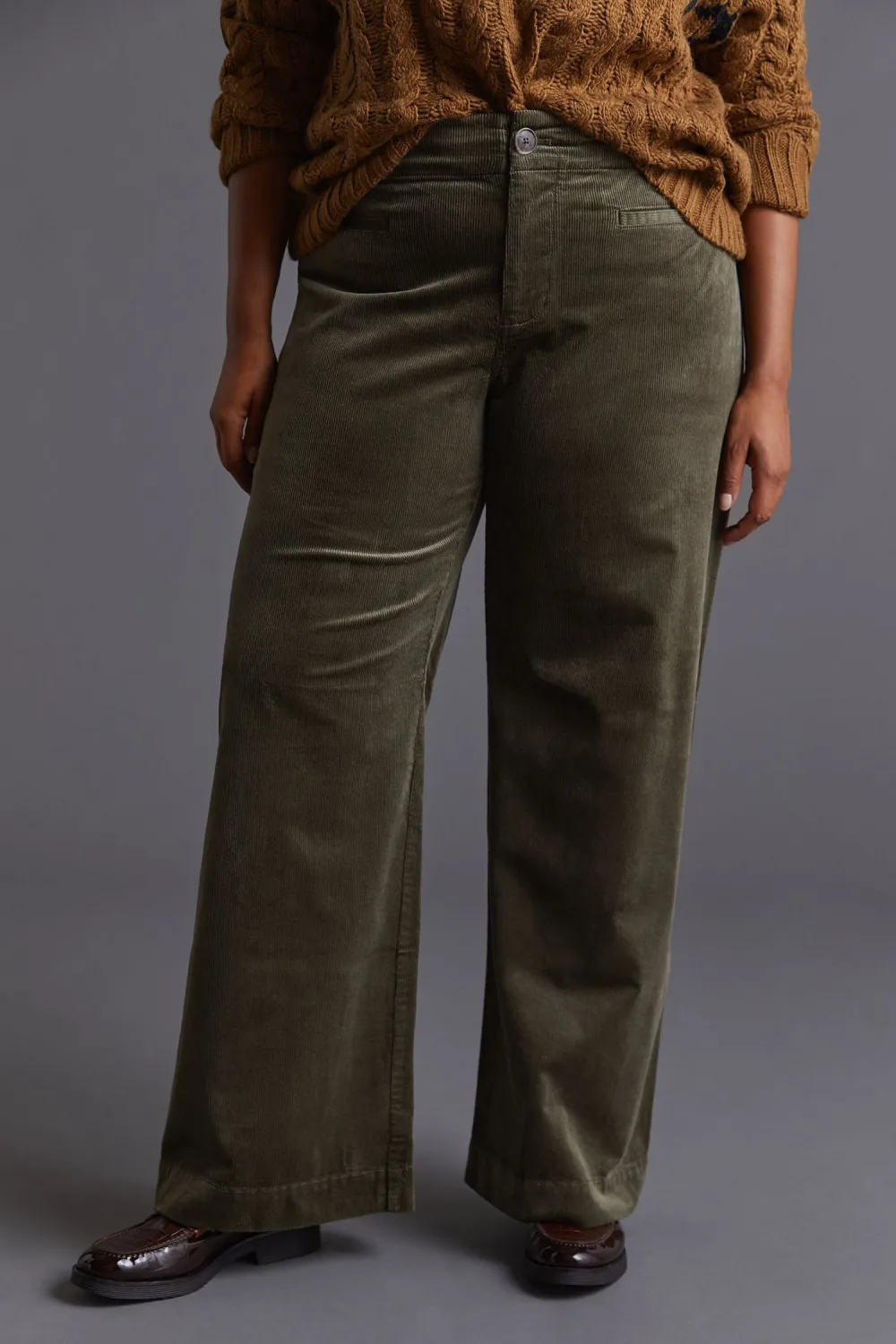 Corduroy Wide-Leg Pants