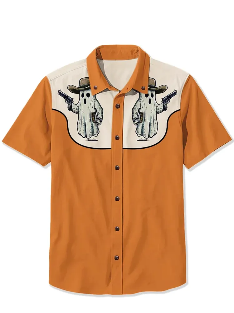 Halloween Ghost Cowboy Shirt