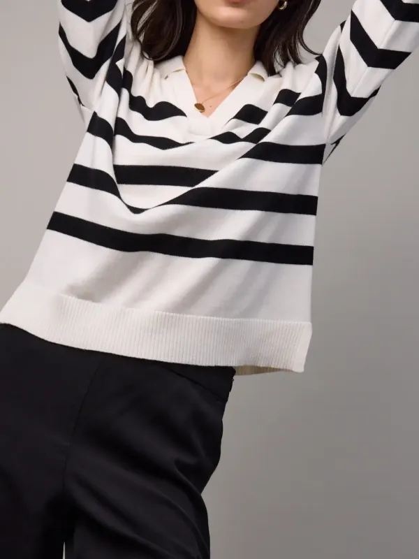 The Cotton Cashmere Henley Sweater