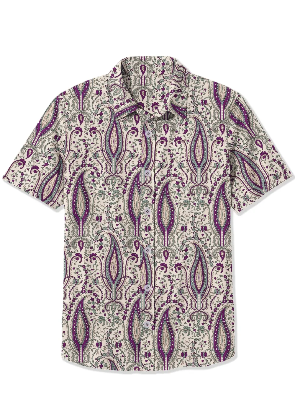 Vintage Purple Paisley Shirt