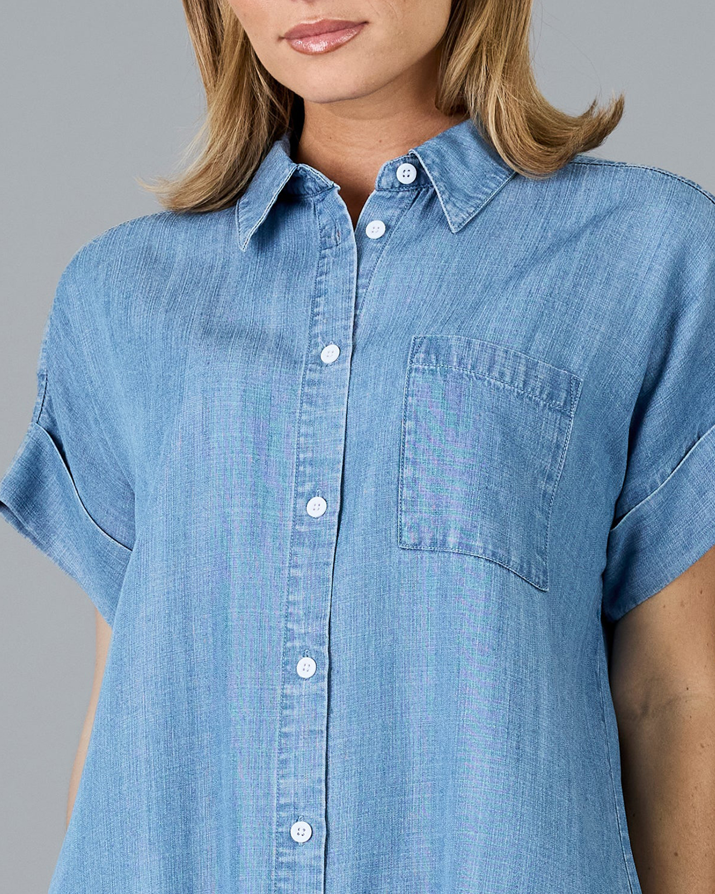 Loose Fitting Denim Shirt