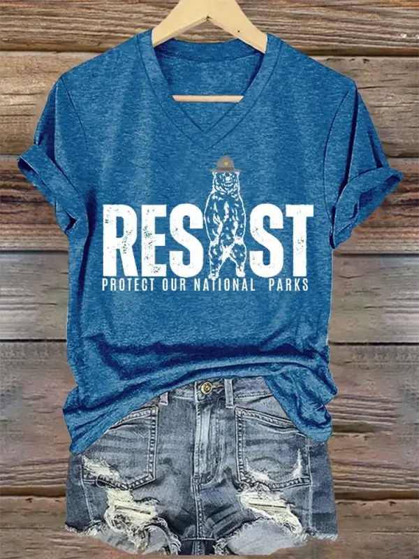 Women'S National Park Conservation Print Short Sleeve T-Shirt