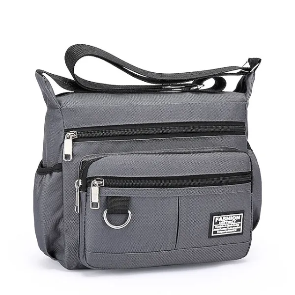 Men's Crossbody Bag Shoulder Bag Nylon Daily Holiday Zipper Adjustable Large Capacity Waterproof Solid Color Black Blue Green