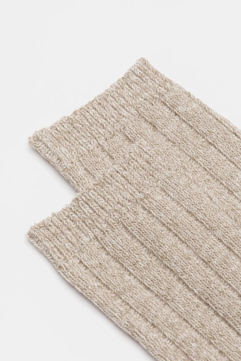 Knitted Boot Socks with Marled Effect