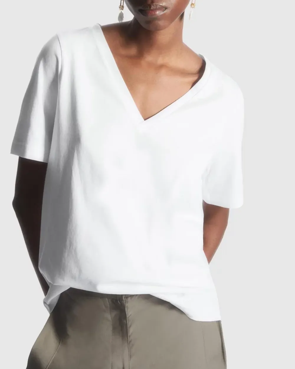 V-neck Cotton T-shirt