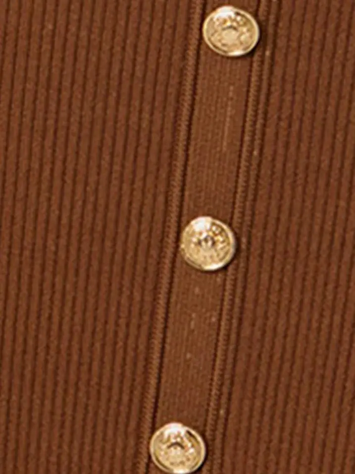Button-Through Knit Dress