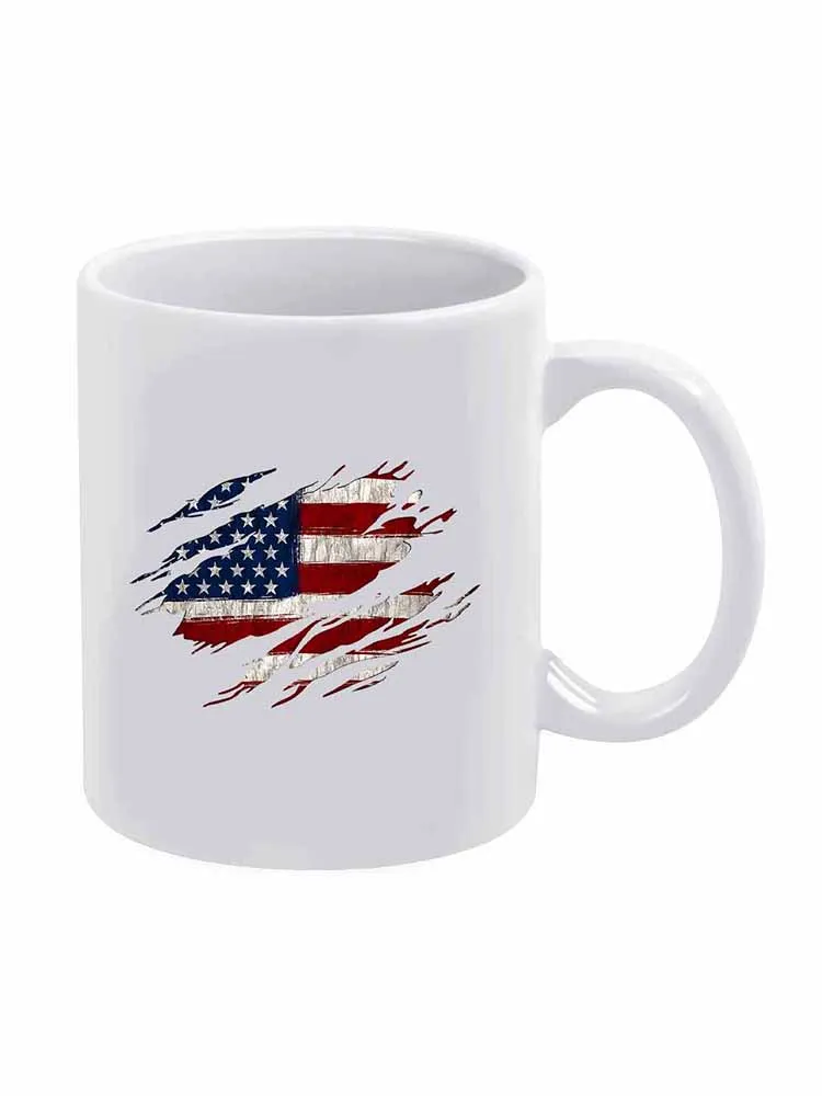 A Mug With Double-Sided Printed National Flag