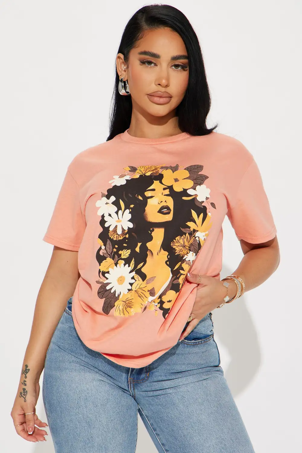 Inner Peace Graphic Tee - Blush