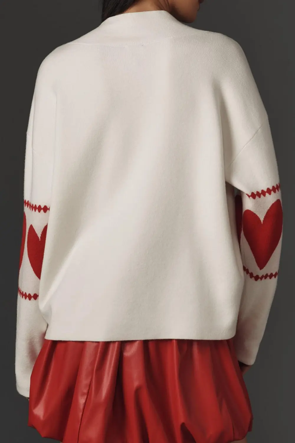 Crimson Mock Neck Sweater